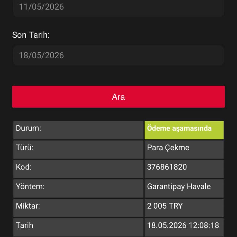 İşlem Yoğunluğu Nedeniyle Çekim Talebimin Gecikmesi