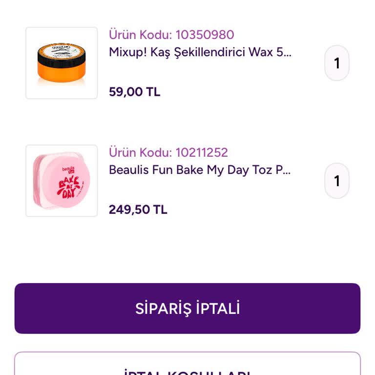 Kaş Sabitleyici Pudra Siparişinde Gecikme Ve Kargo Hızlandırma Talebi