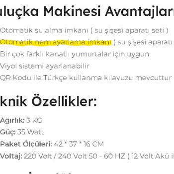 Efe Kuluçka Makineleri Otomatik Nem Kontrolü Çalışmayan Kuluçka Makinesi Ve Kaba Müşteri Hizmetleri