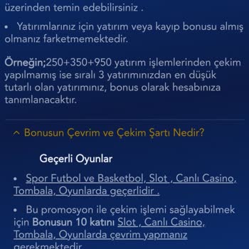 Bonus Şartlarını Yerine Getirdiğim Halde 5.000 TL Bakiyemin Silinmesi Kabul Edilemez