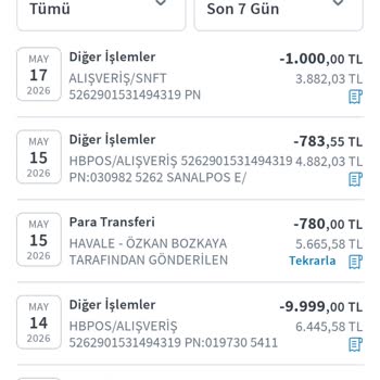Halkbank Maaş Kartımda Yetkisiz 1.000 TL İşlem Ve Açıklama Talebi