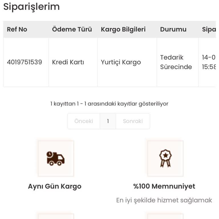 Kargo Bilgilendirmesi Olmadan Sipariş Ve İade Talebi