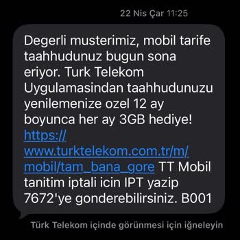 Taahhüt Sonrası Haksız Fatura Ve Sürekli SMS Uyarısı