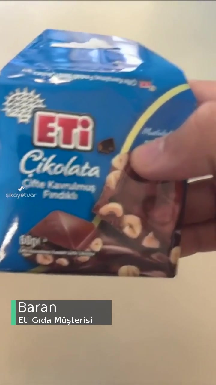 Eti Fındıklı Çikolatadan Fındık Kabuğu Çıktı! videonun kapak resmi