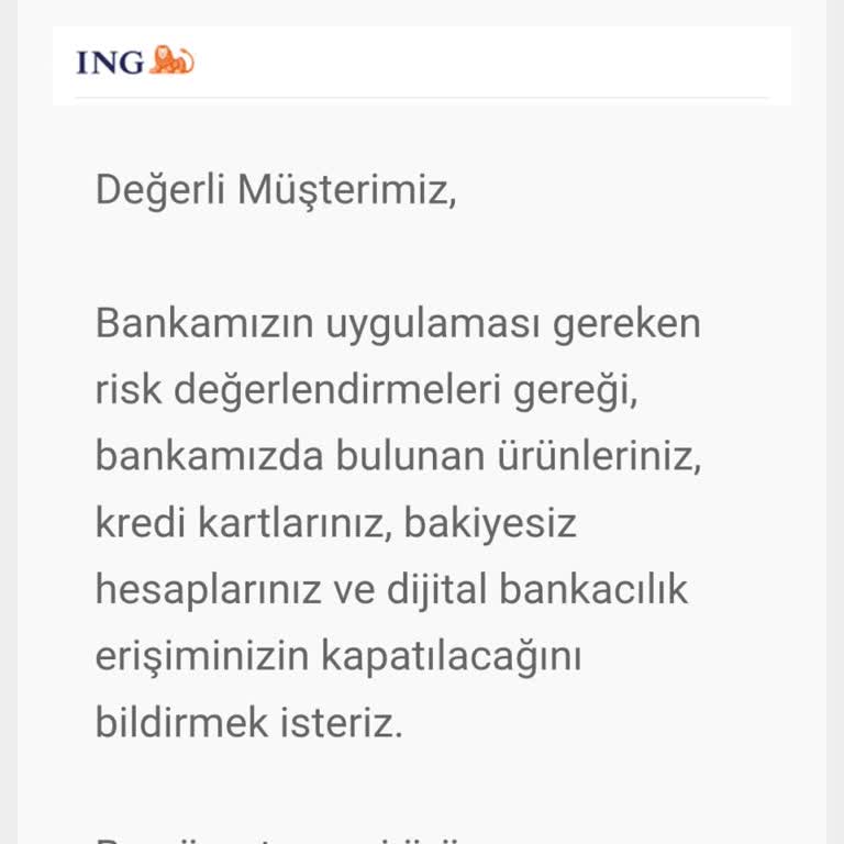 ING Bank’ın Hesap Kapatma Kararı Ve Uygulama Tutarsızlığı