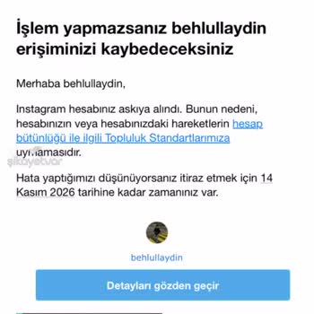 Instagram Hesabım Askıya Alındı!