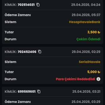 Harbiwin Çekim İptali Ve Silinen 3.000 TL İçin Açıklama Talebi