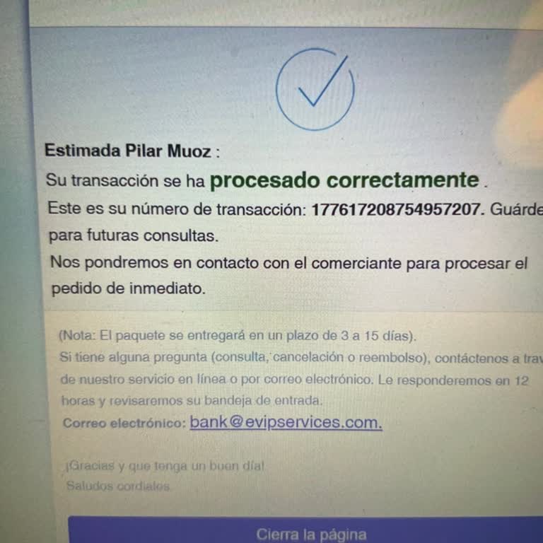 Paquete marcado entregado por Track718 no recibido, exijo solución o reembolso
