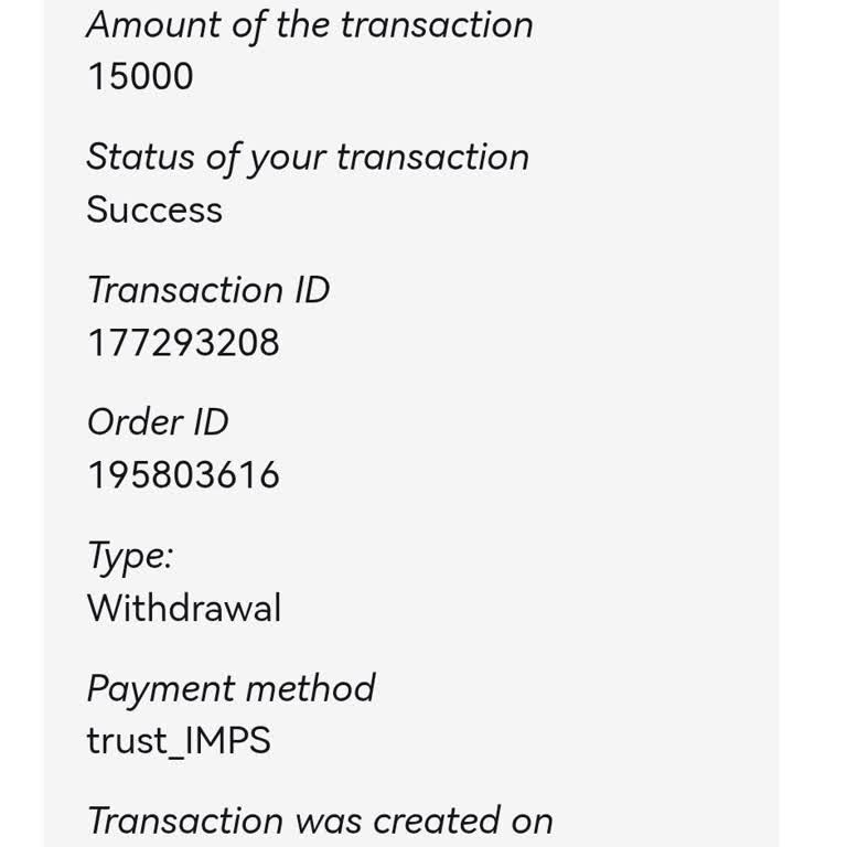 My Parimatch Withdrawal of ₹174 Has Been Missing for Three Days