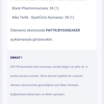 Bygwear Ödeme Alındı, Sipariş Onayı Gelmedi Ve Firmaya Ulaşılamıyor