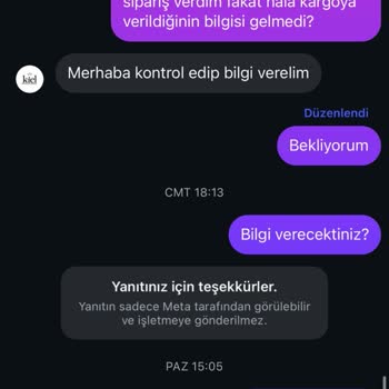 Kiel Ceramic Siparişlerim Hala Kargoya Verilmedi