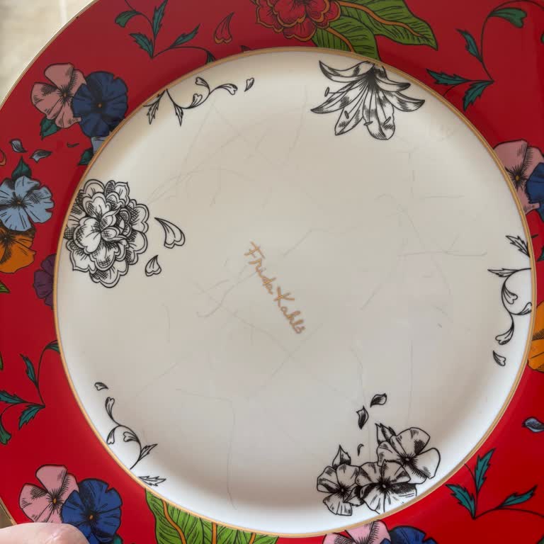 Frida Kahlo Yemek Takımının İlk Kullanımda Çizilmesi