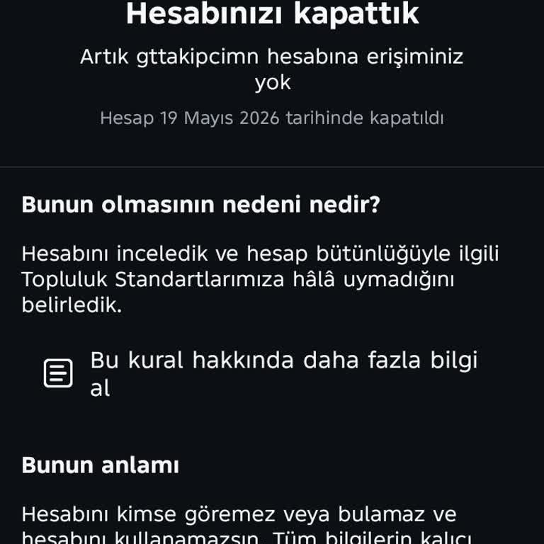 Instagram İşletme Fan Sayfası Açıklama Olmadan Kapatıldı
