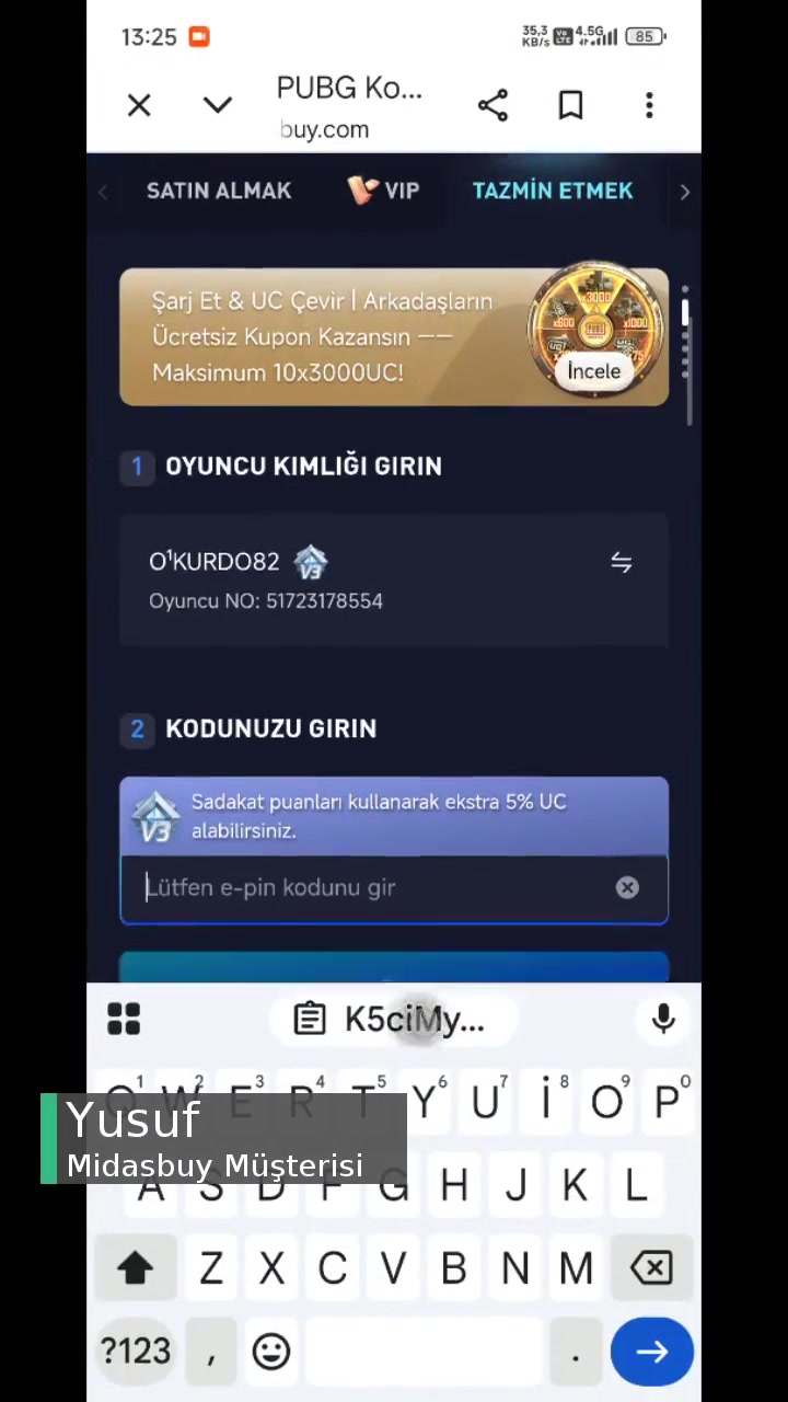 Midasbuy Sistem Hatası videonun kapak resmi