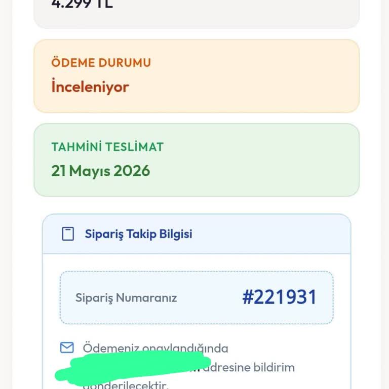 Edabebe.com Siparişim Kargoya Verilmedi