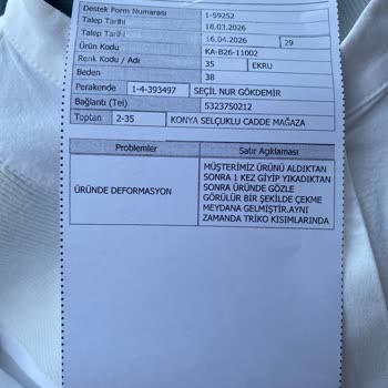 Yanlış Yıkama Bilgisi Nedeniyle Çekilen Gömlek İçin İade, Değişim Ve Hediye Çeki Talebi