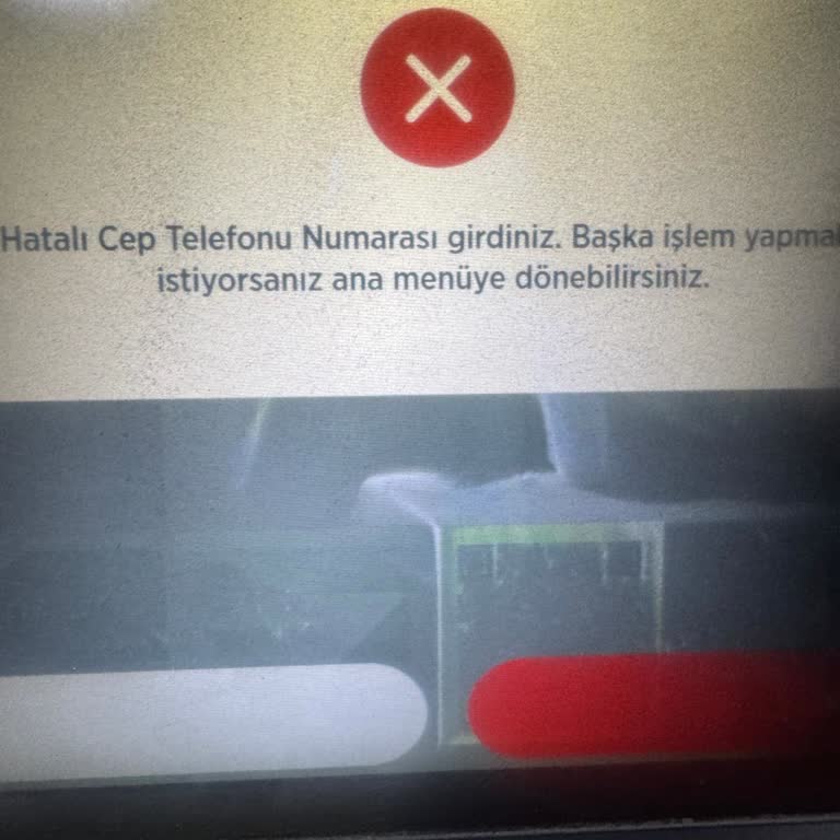 Ziraat Bankası ATM'inde TOKİ İadesinde Telefon Numarası Hatası