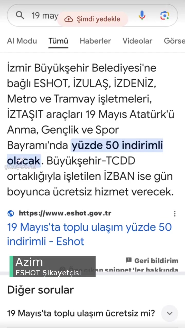 Eshot İzmir'de Milli Ve Dini Bayramlarda Ulaşım Ücreti Alıyor! videonun kapak resmi