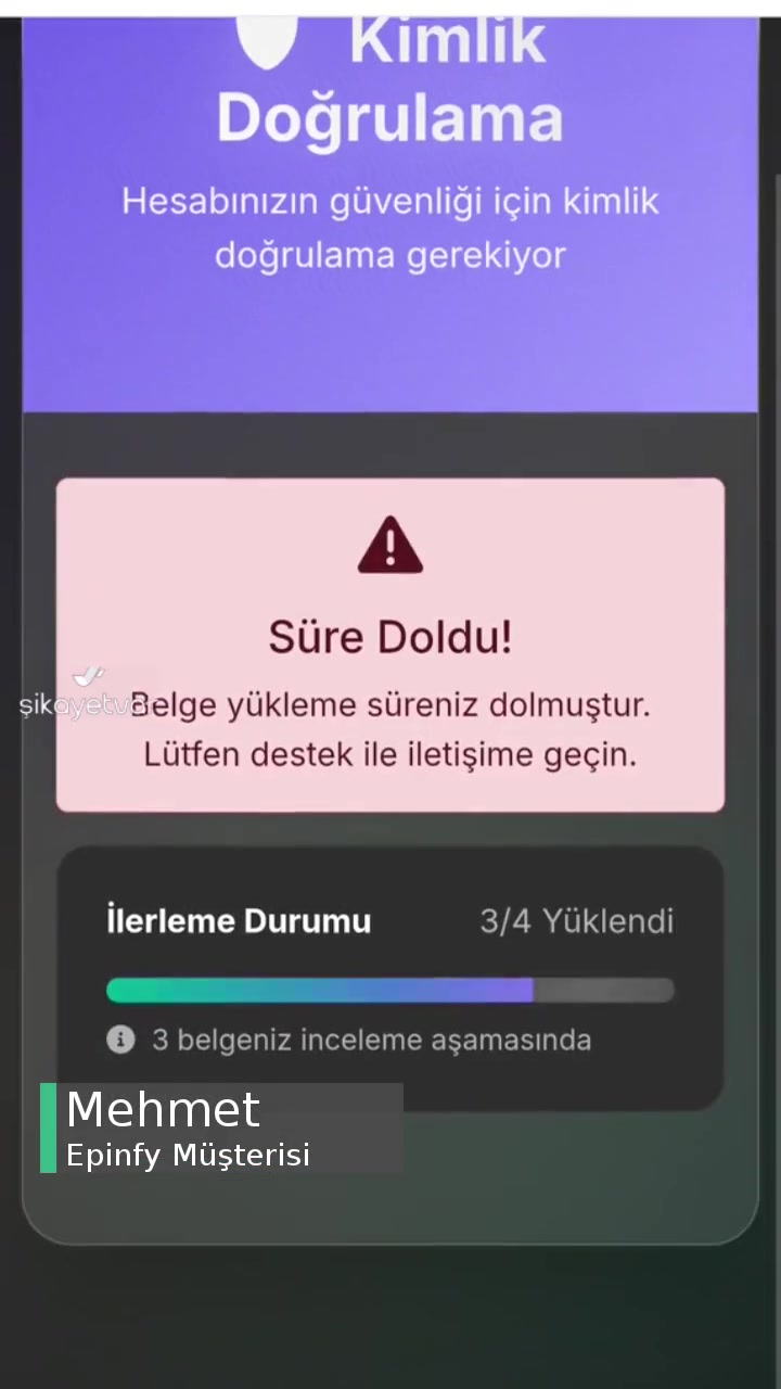Epinfy Doğrulama Yapamıyorum, Belgeleri Yüklediğim Halde Kabul Etmiyor videonun kapak resmi