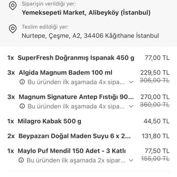 Teslim Edilmeyen Ürünler Ve Yanlış İade Tutarı Nedeniyle 333 TL Eksik Geri Ödeme