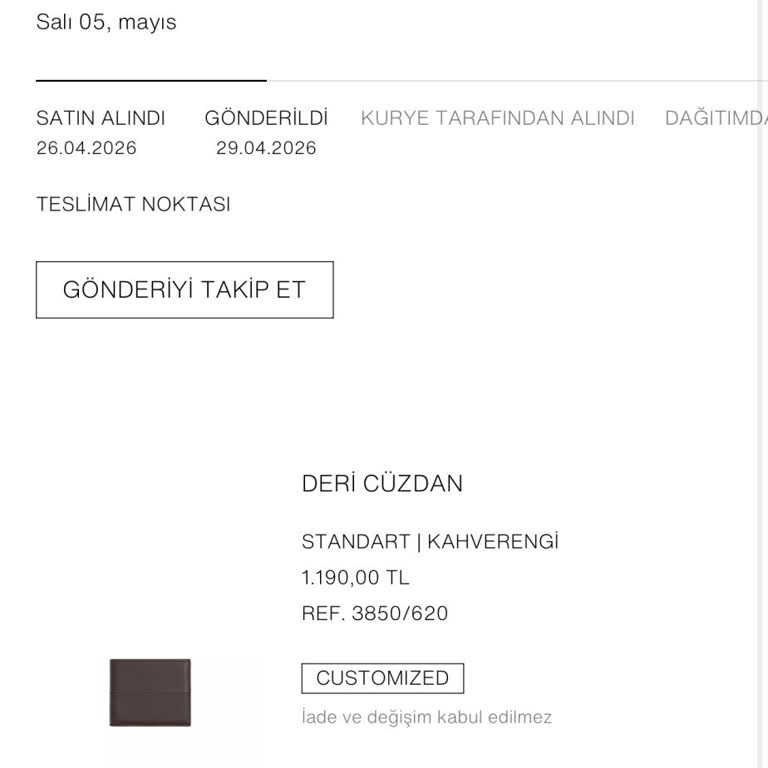 Zara’dan Gönderildi Görünen Ürün 20 Gün Boyunca Gelmedi Ve İade İşlemi Yapılamıyor