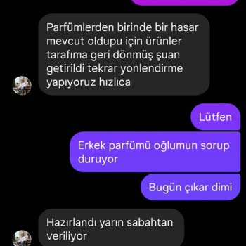 İki Hafta Geçen Parfüm Siparişim Kargoya Verilmedi Ve Cevapsız Bırakıldı