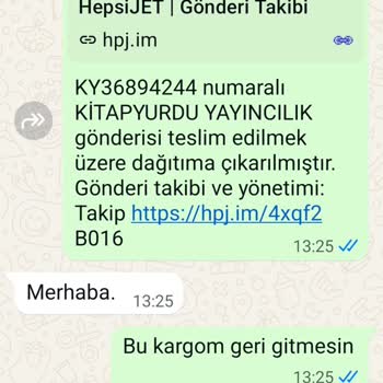 Hepsijet Kargo Bilgilendirme Yapmadan Paketi İade Etmesi Mağduriyet Yaratıyor