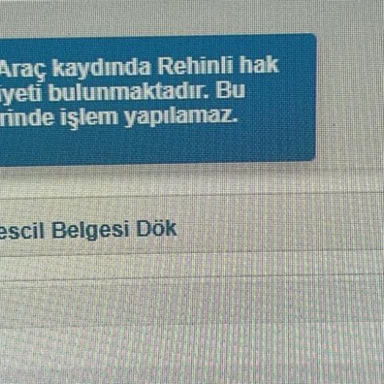 Rehinli Araçta Plaka Değişikliği İçin Muvafakat Verilmemesi