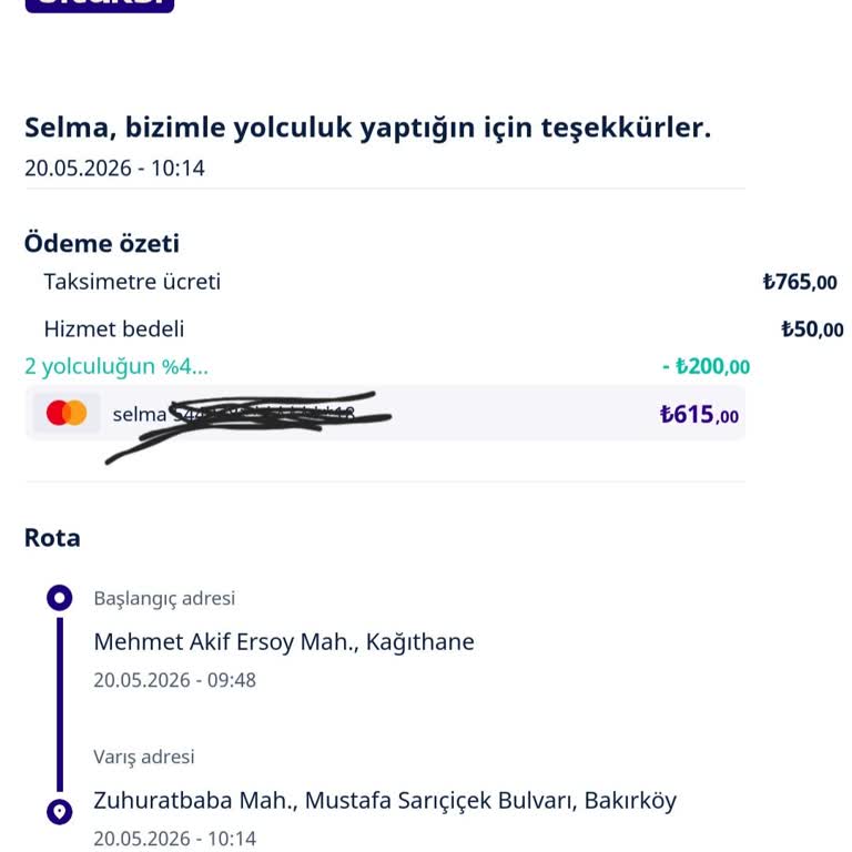 BiTaksi’te %40 İndirim Uygulanmadığı İçin Fazla Ücret Şikayetim