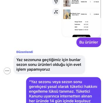H&R Butik’te 14 Günlük Cayma Hakkı İhlali Ve Kargo Ücreti Talebi