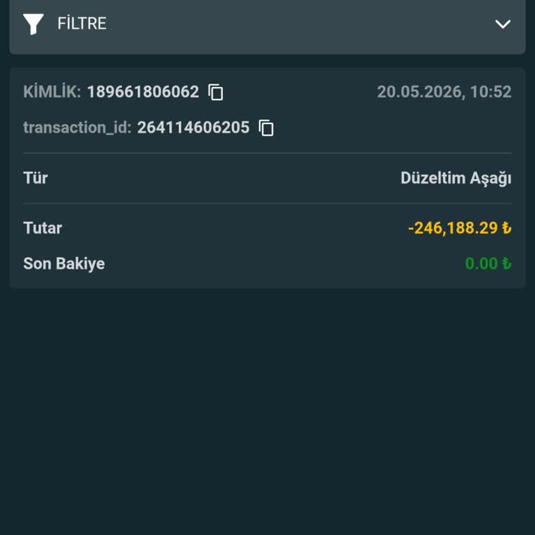 Bakiye Silinmesi Ve Şeffaf Açıklama Talebi