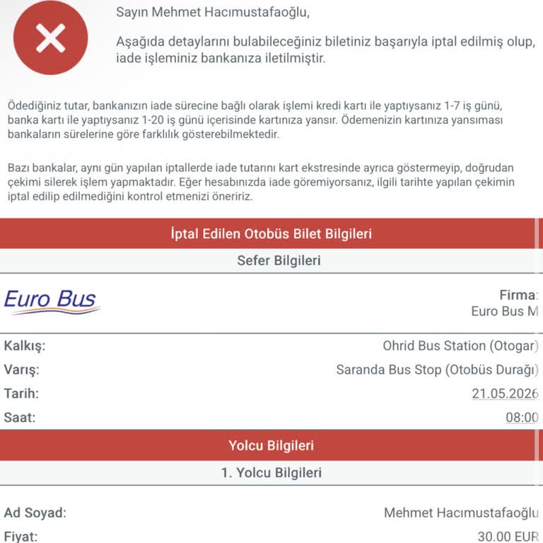 Obilet’ten Habersiz Bilet İptali Ve İade Sorunu