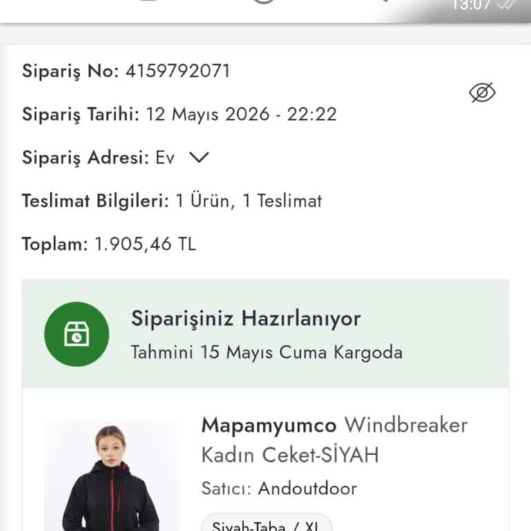 Boyner Mapamyumco Siparişim Kargoya Verilmedi