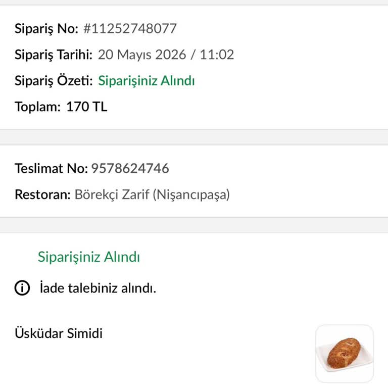 Teslim Edilmediği Gösterilen Siparişte Yanıltıcı Durum Ve İade Talebi