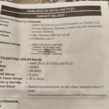 Kettle Su Akıtıyor Ve Müşteri Hizmetleri Cevap Vermiyor