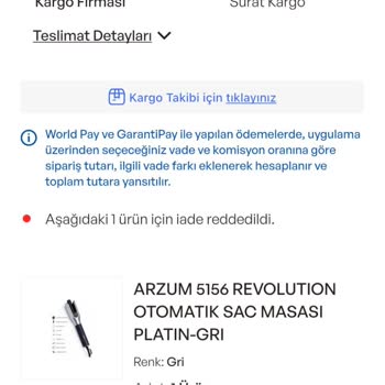 Arzum Saç Maşası İadesi Keyfi Reddedildi Yasal Cayma Hakkı İhlal Edildi