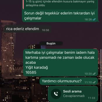 İptal Onayına Rağmen 14.000 TL İadesi Kartıma Yansımıyor