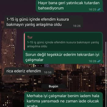 İptal Onayına Rağmen 14.000 TL İadesi Kartıma Yansımıyor