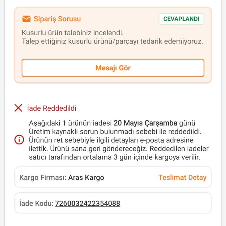 Çalışmayan Mazot Pompası Ve Fatura İle Garanti Eksikliği Nedeniyle Trendyol’dan Tam İade Talebi