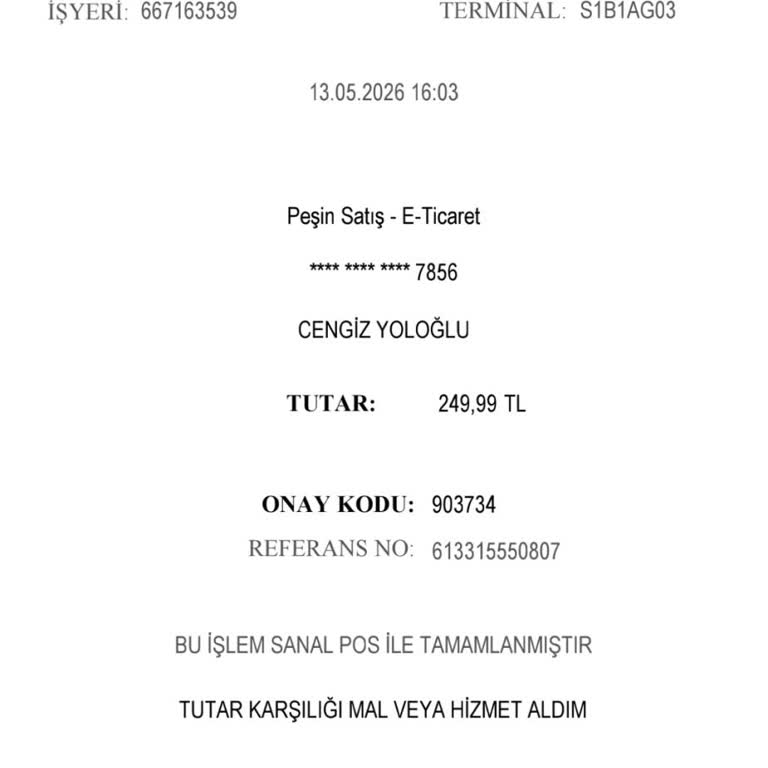 İzinsiz Uber İşlemi Nedeniyle 249,99 TL Çekim Ve Kart Güvenliği İhlali