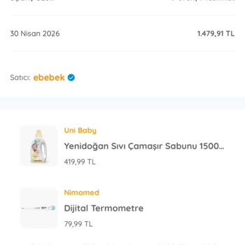 Ebebek'te Hasarlı Kargo Nedeniyle İade Ve Geri Ödeme Talebi