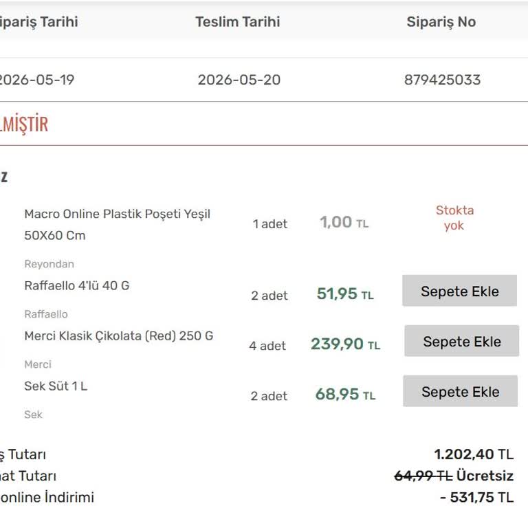Online Siparişim Üst Üste İptal Edildi Ve Açıklama Almadım
