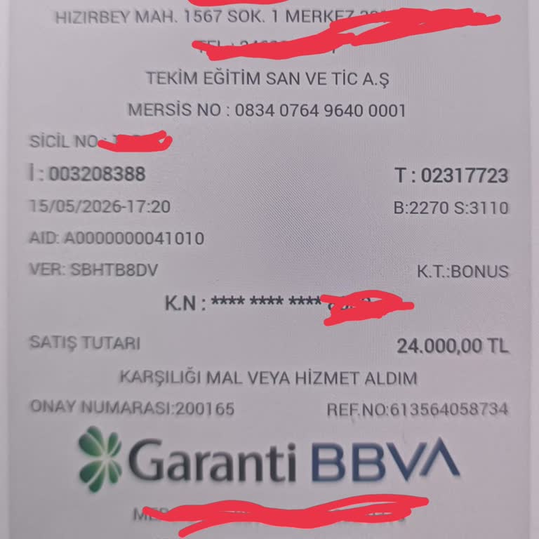Garanti Bonus Kampanyasında Eğitim Ödemesinin Taksitlendirilmemesi