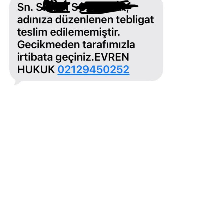 Evren Hukuk’tan Sahte Tebligat SMS’i Şikayeti
