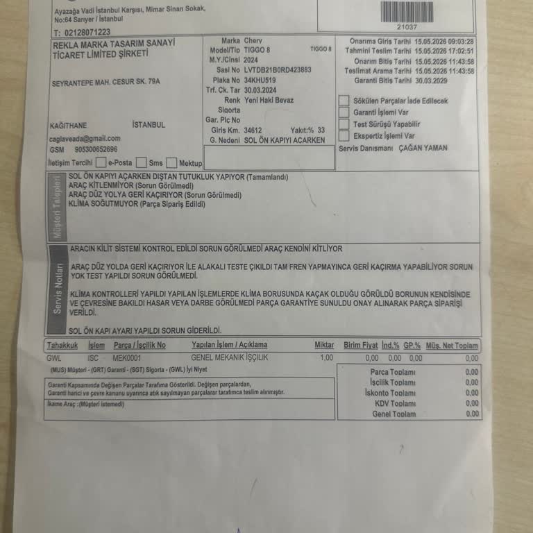 Kliması Çalışmayan Araç İçin Bayram Öncesi Acil Çözüm Talebi