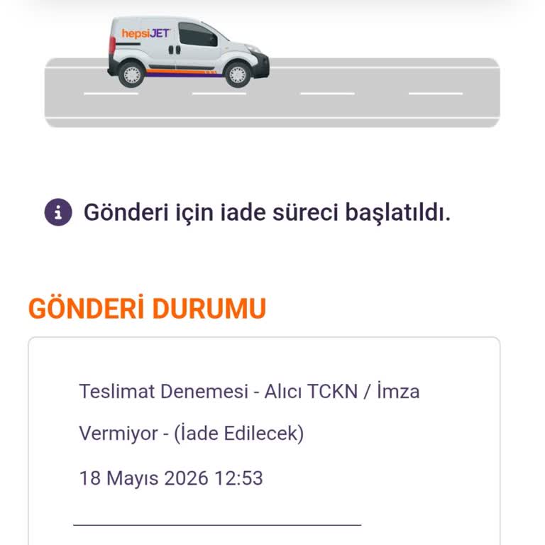 Hepsijet Telefon Hatası Nedeniyle Kargomu Teslim Etmedi Ve Geri Aldı