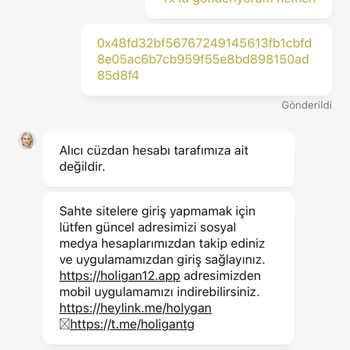 ERC20 Yatırımı İçin Gönderdiğim 12.300 TL Hesaba Yansımadı Ve Sorumluluk Reddi