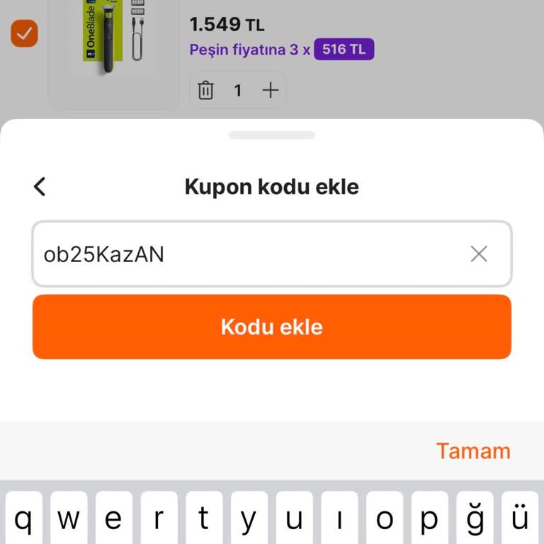 Algida İle Kazan Kampanya Kodunun Hepsiburada'da Geçersiz Olması