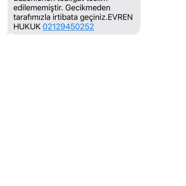 Evren Hukuk Sahte Arama Ve SMS’leriyle İcra Dosyası Yanıltması