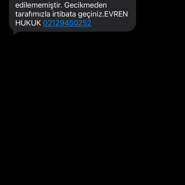 Evren Hukuk Bürosu'nun Yanıltıcı Hakkınızda Dava Mesajı